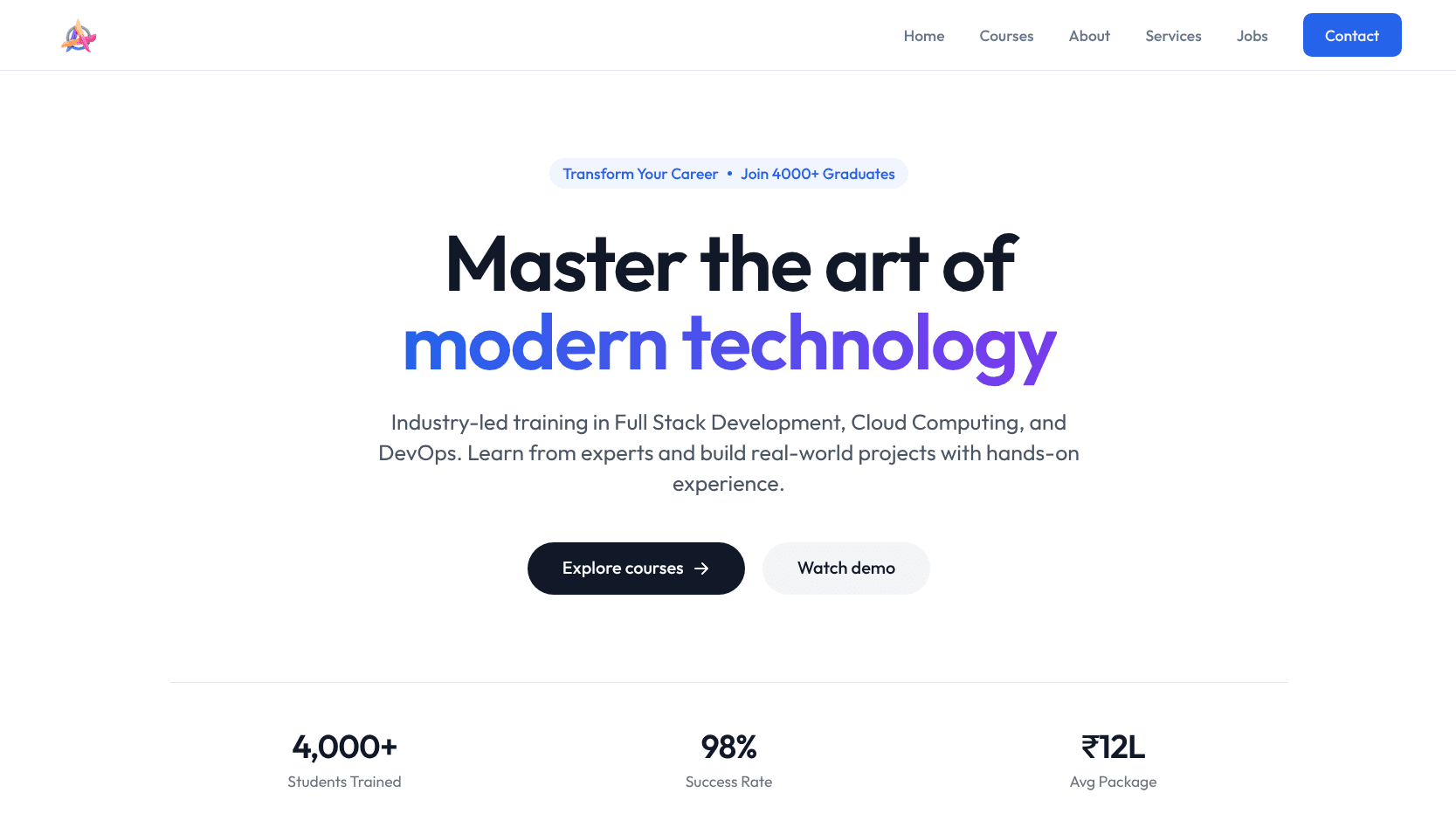 Modern Landing Page Template | Nextjs 15 Course Landing Page Template